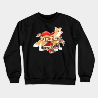 I Love My Border Collie - Red Crewneck Sweatshirt